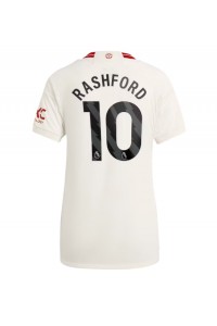 Manchester United Marcus Rashford #10 Voetbaltruitje 3e tenue Dames 2023-24 Korte Mouw